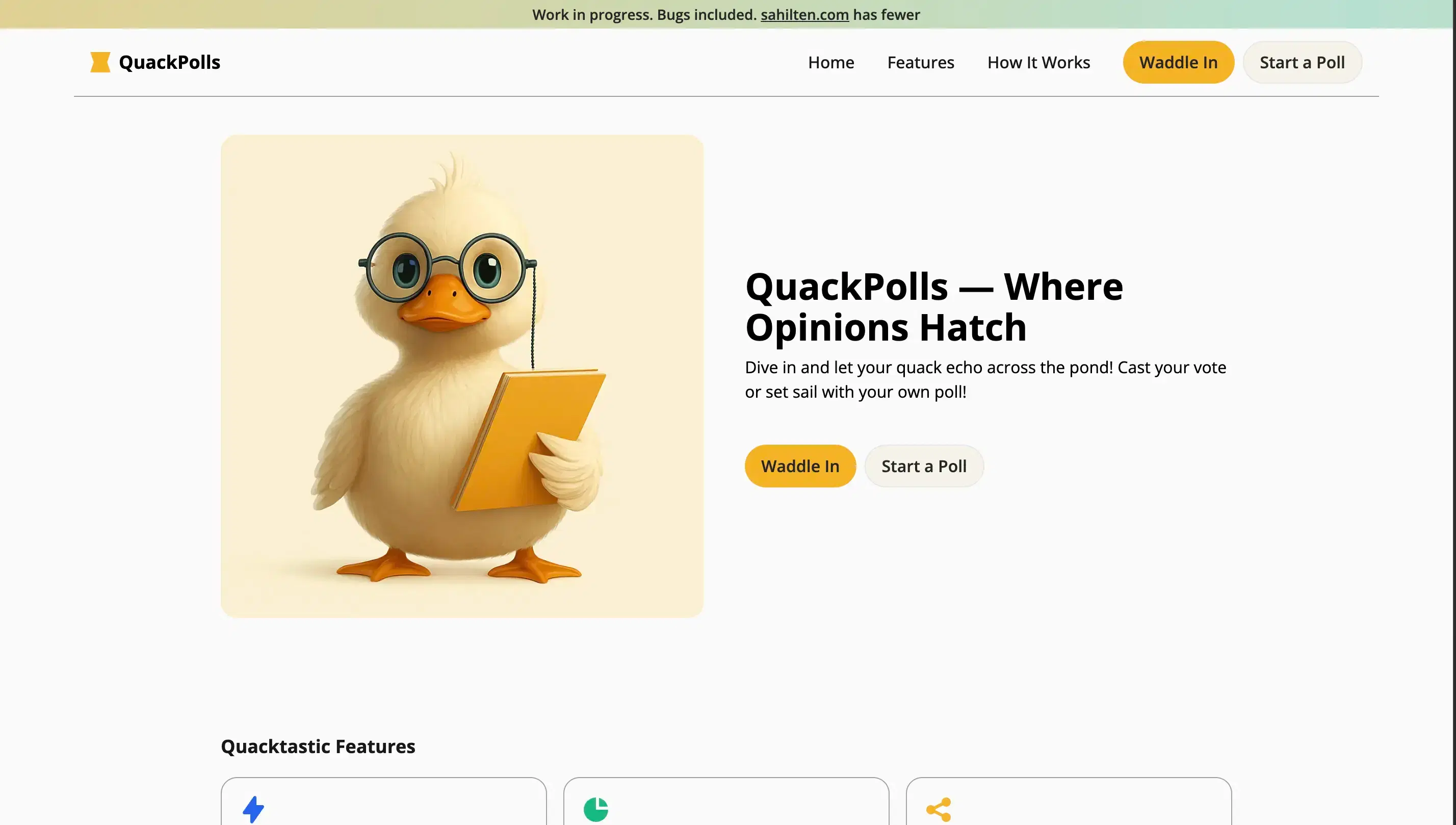 Quackpolls app screenshot