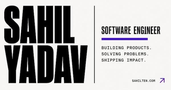 Software Engineer | Sahil Yadav | 3x YC | 2026